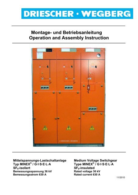 Montage- und Betriebsanleitung Operation and Assembly Instruction
