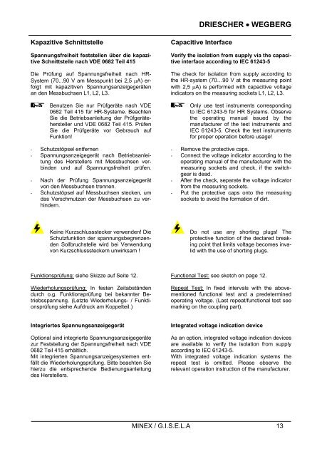 Montage- und Betriebsanleitung Operation and Assembly Instruction