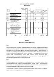 M.Sc Tech Semester syllabus Geology - Nagpur University