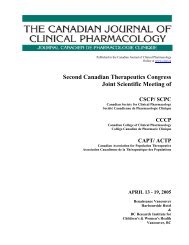 Second Canadian Therapeutics Congress Joint Scientific Meeting of