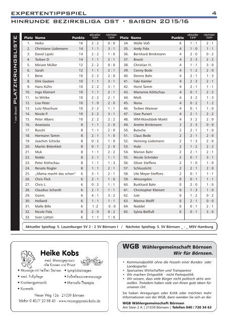 Anpfiff zum 7. Spieltag - Saison 2015/16