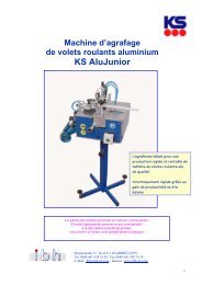 Machine d'agrafage de volets roulants aluminium KS AluJunior