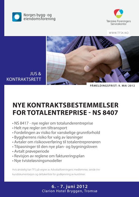 Nye kontraktsbestemmelser for totalentreprise - NS 8407