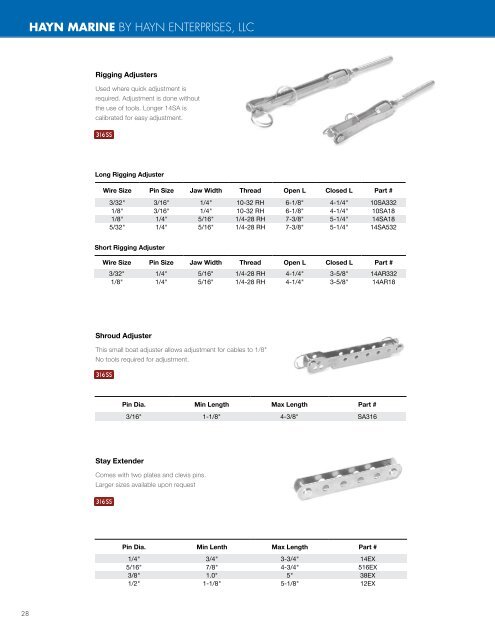 Hayn Rigging Products