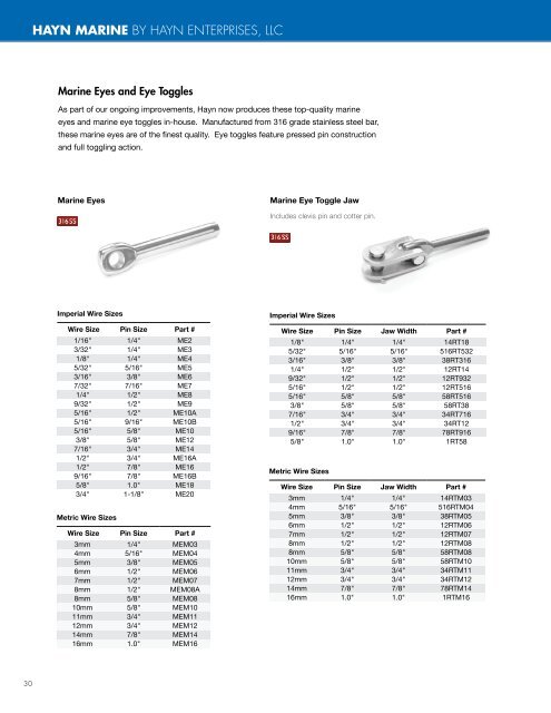 Hayn Rigging Products