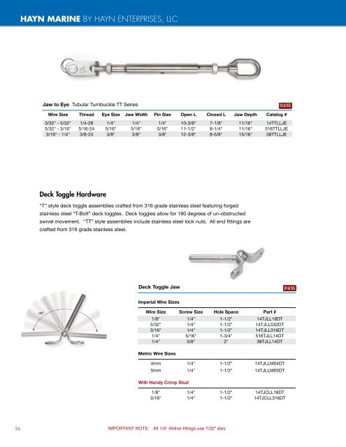 Hayn Rigging Products