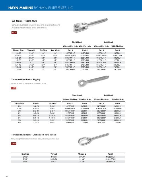 Hayn Rigging Products