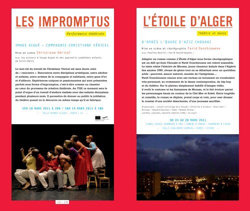 BROCHURE SAISON 2010 11 - Théâtre Gérard Philipe