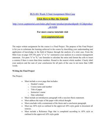 bus 401 module 5 case study Find a+ essays, research papers, book notes, course notes and writing tips millions of students use studymode to jumpstart their assignments. bus 401 module 5 case study Find a+ essays, research papers, book notes, course notes and writing tips millions of students use studymode to jumpstart their assignments.