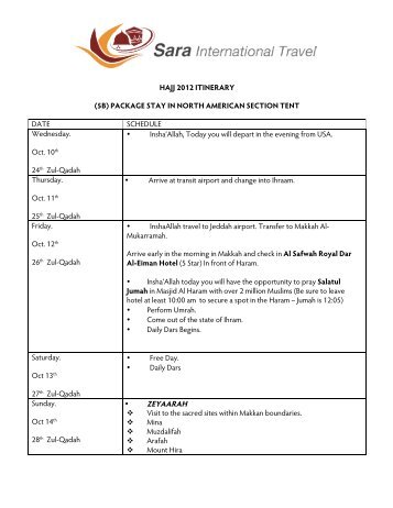 Package 5B USA Itinerary - Sara International Travel