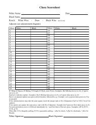 Chess Scoresheet