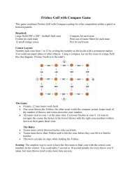 Frisbee Golf with Compass Game