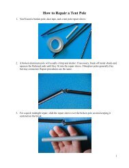 How to Repair a Tent Pole