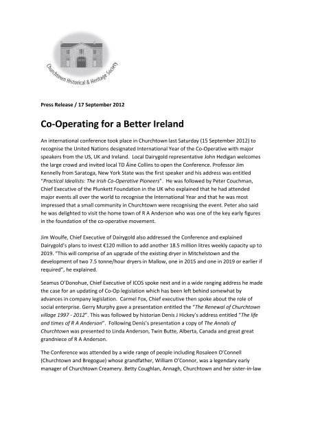 Co-Operating for a Better Ireland