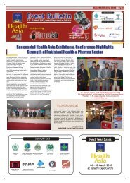 Next Year Dates 06 - 08 March 2010 at Karachi Expo ... - Health Asia