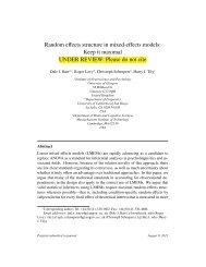 Random effects structure in mixed-effects models: Keep ... - Linguistics