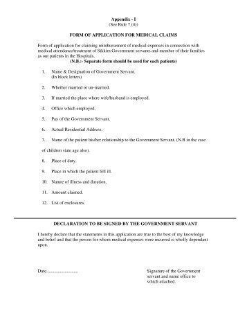 (See Rule 7 (4)) FORM OF APPLICATION FOR ... - Sikkimhrdd.org