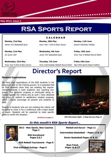 Director’s Report