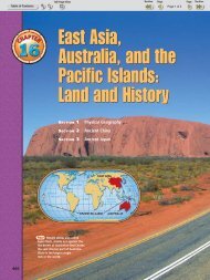 East Asia Australia and the Pacific Islands Land and History