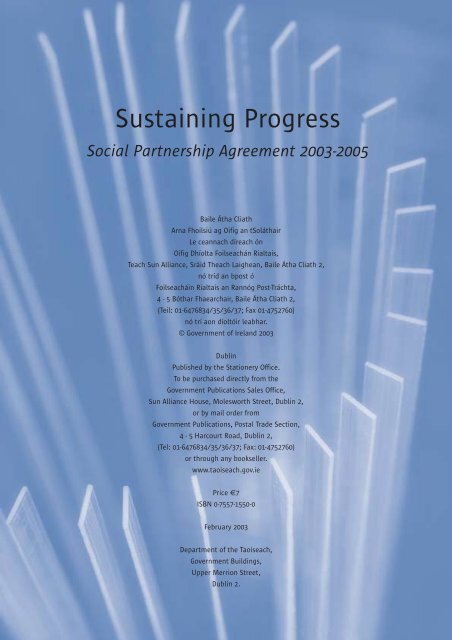 Sustaining Progress - Department of Taoiseach