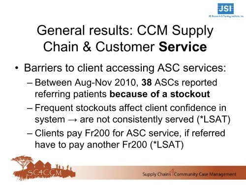 CCM Supply Chain Baseline Assessment