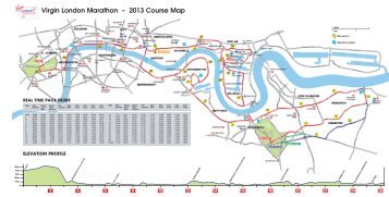 Virgin London Marathon – 2013 Course Map