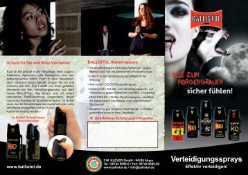 Pfefferspray und Verteidigungsspray