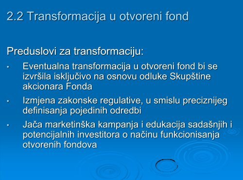 ZIF Zepter Fond AD Banja Luka - Mogući pravci razvoja -