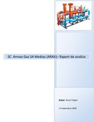 SC Armax Gaz SA Medias (ARAX)– Raport de analiza