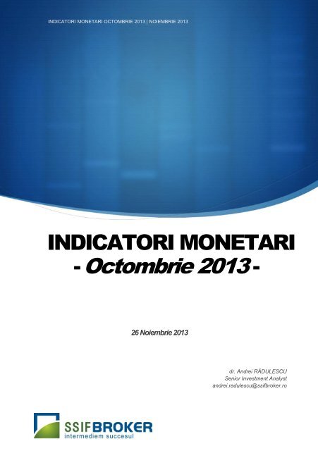 INDICATORI MONETARI - -