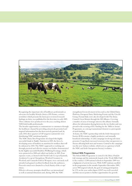 Dairy: Food for Life Annual Report 2009 - The National Dairy Council