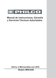 Manual de instrucciones Garantía y Servicios Técnicos Autorizados