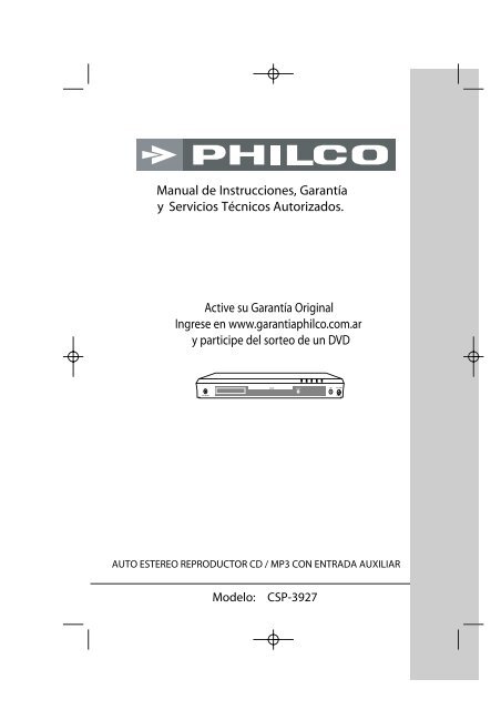 Manual de Instrucciones, GarantÃ­a y Servicios TÃ©cnicos ... - Philco