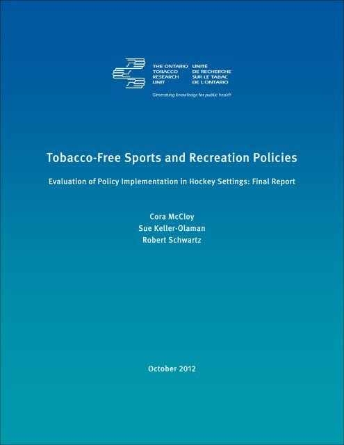 Tobacco-Free Sports and Recreation Policies