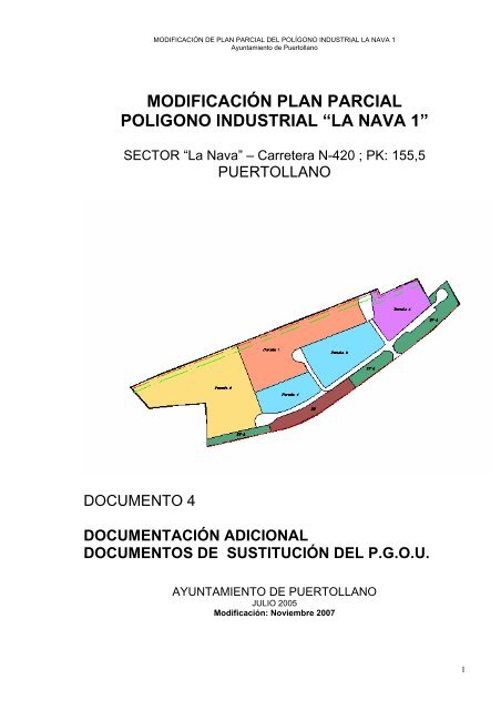 MODIFICACIÓN PLAN PARCIAL POLIGONO INDUSTRIAL “LA NAVA 1”