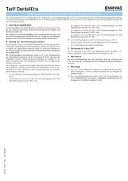Produktinformationsblatt Tarif Travelplus Envivas