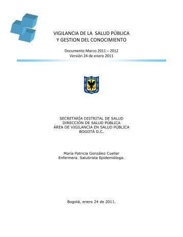 VIGILANCIA DE LA SALUD PÚBLICA Y GESTION DEL CONOCIMIENTO