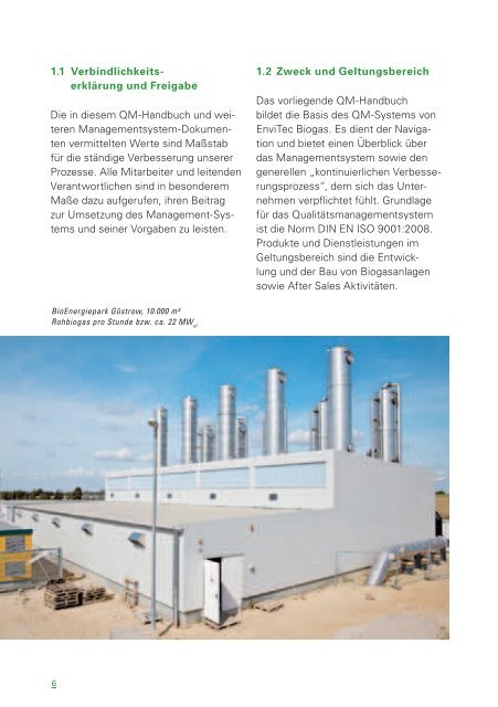 Qualitätsmanagementhandbuch - EnviTec Biogas AG