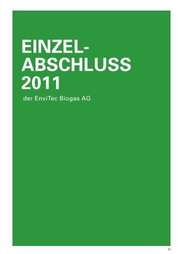 Einzelabschluß 2011 - EnviTec Biogas AG