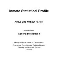 Inmate Statistical Profile