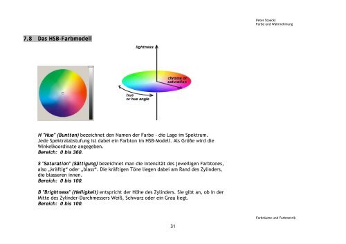 FARBE UND WAHRNEHMUNG 7 FARBRÄUME UND FARBMETRIK