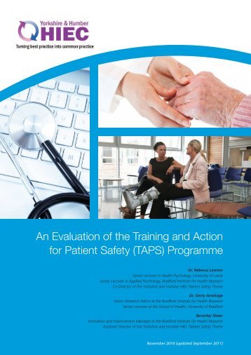An Evaluation of the Training and Action for Patient Safety (TAPS) Programme
