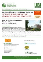 STRUCTURING INNOVATIVE ISLAMIC FINANCIAL PRODUCTS