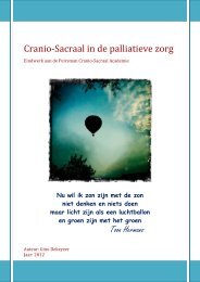 Cranio‐Sacraal in de palliatieve zorg Toon Hermans