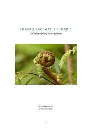 CRANIO SACRAAL THERAPIE