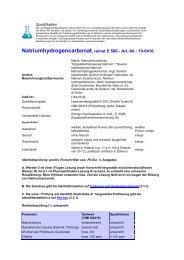 Natriumhydrogencarbonat, reinst E 500 - Art.-Nr.: 10-0416