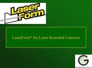 LaserForm for Laser Screeded Concrete