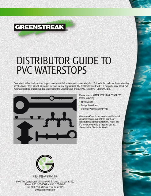 50 ft of Greenstreak waterstop 4/"
