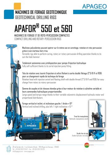 APAFOR 550 et 560