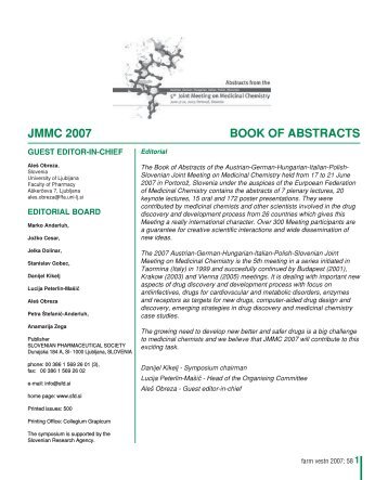 JMMC 2007 BOOK OF ABSTRACTS